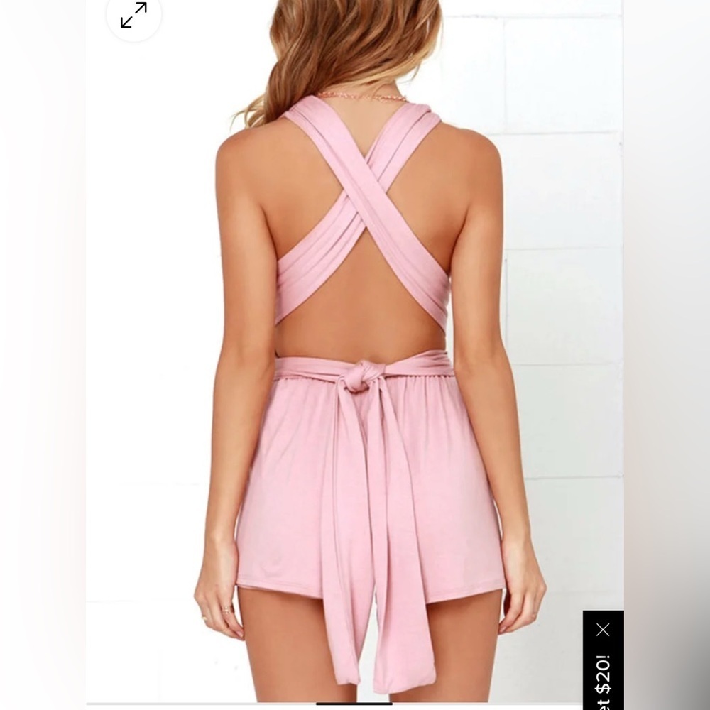 Any Way You Want Me Dusty Pink Convertible Romper - Picture 8 of 9